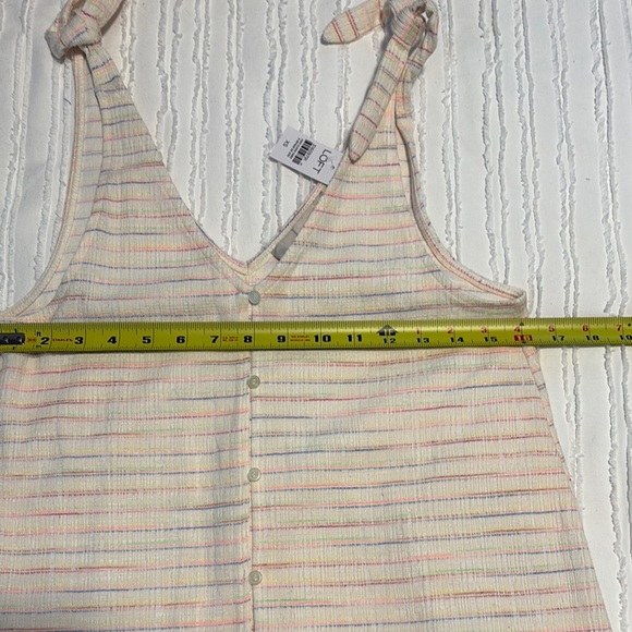 NWT Loft Striped Sleeveless Dress with Tie Straps - Picture 4 of 7